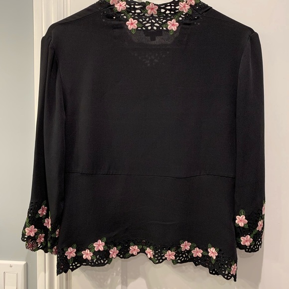 Tocca embroidered 100% Silk jacket Size 10 - Picture 6 of 8